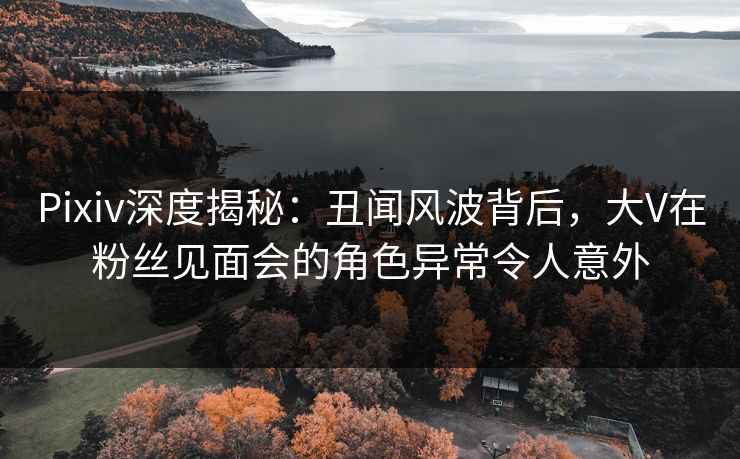 Pixiv深度揭秘：丑闻风波背后，大V在粉丝见面会的角色异常令人意外