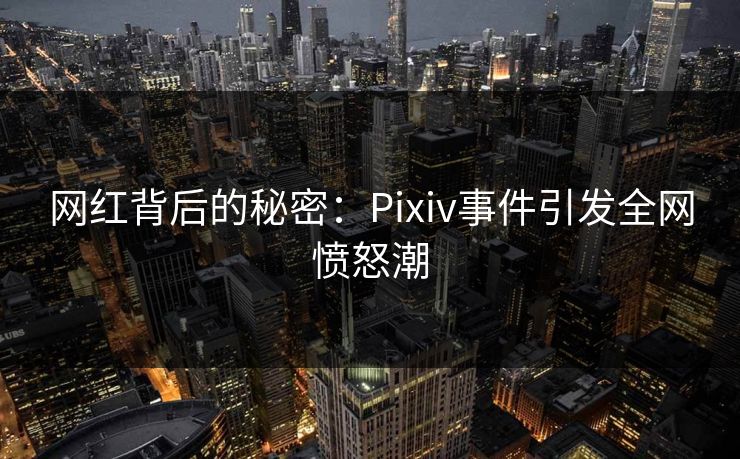 网红背后的秘密：Pixiv事件引发全网愤怒潮