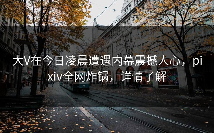 大V在今日凌晨遭遇内幕震撼人心，pixiv全网炸锅，详情了解